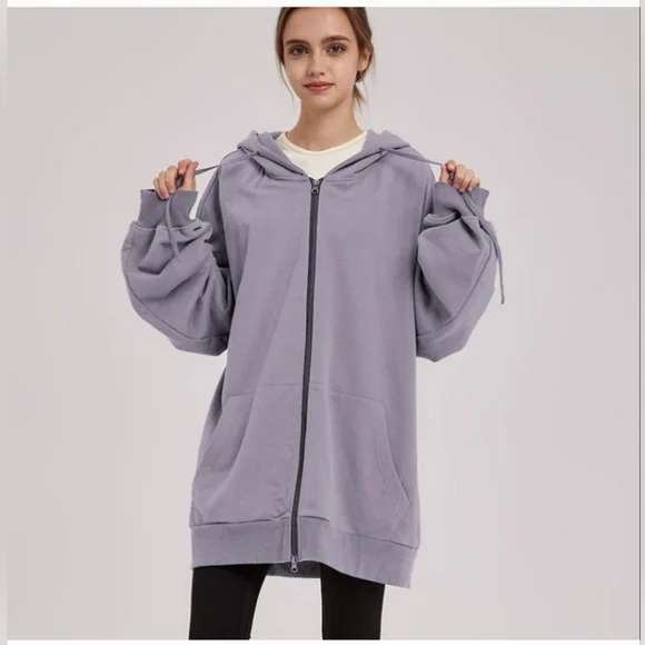 NAP Oversized Zip Up Lavendar 🪻Hoodie XL - Picture 1 of 9
